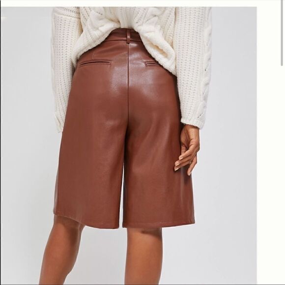 Anthropologie Avec Les Filles Davina Faux Leather Culottes-NWT - Picture 4 of 8